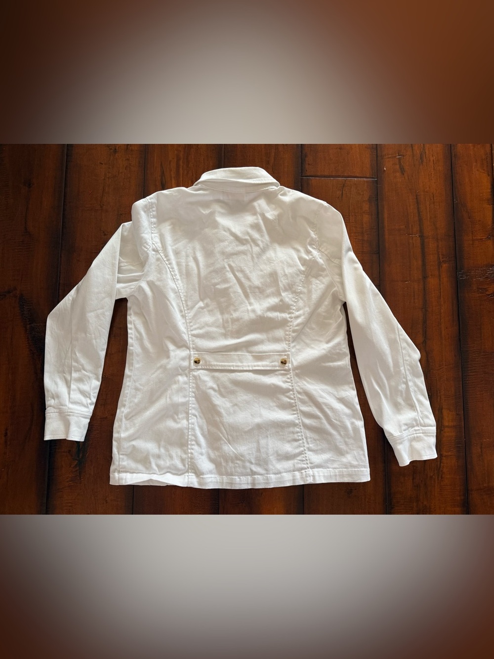 Belle by Kim Gravel White Utility Jacket with Gold Accents - Picture 2 of 3